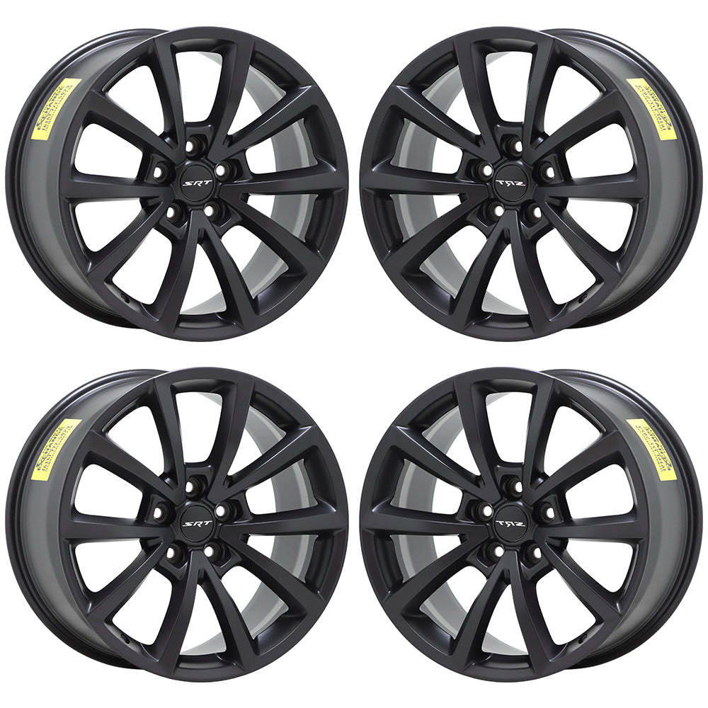 20x10" Jeep Grand Cherokee Trackhawk SRT Satin Black wheels rims OEM set 9182